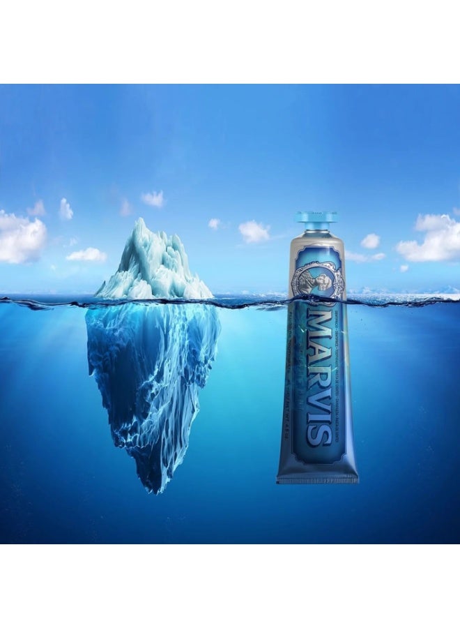 MARVIS Aquatic Mint Toothpaste 85 ml — Fluoride & Xylitol, Gentle Enamel-Safe Cleaning, Fresh Breath - Image 3