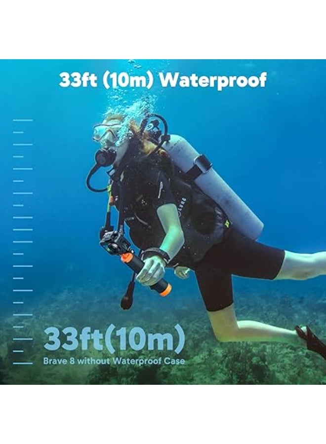 أكاسو AKASO Brave 8 4K60FPS Action Camera 33ft Waterproof Underwater Camera | 48MP Photo SuperSmooth Stabilization Touch Screen Sports Camera 5X Zoom 8X Slo-mo Remote Control with Helmet Accessories - Image 4