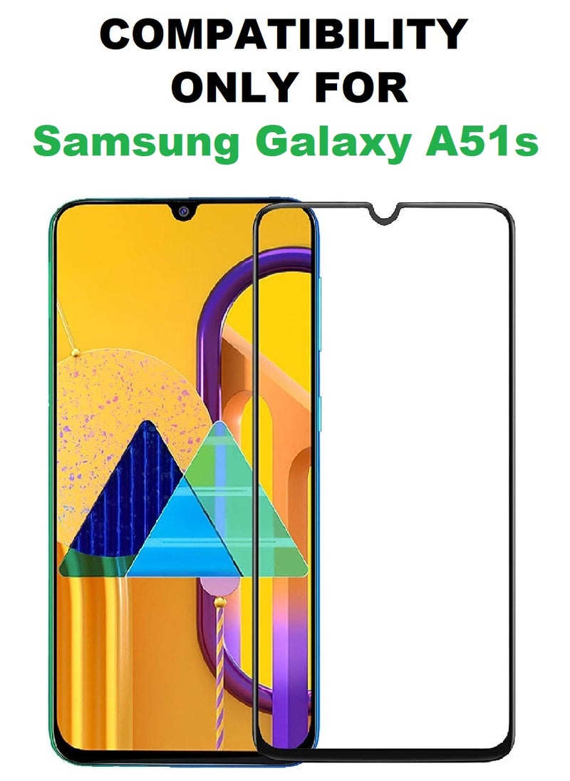 Super 2 Pieces Tempered Glass Screen Protector Clear Designed For Samsung Galaxy A51s Full Screen Coverage And Bubble Free - Image 3