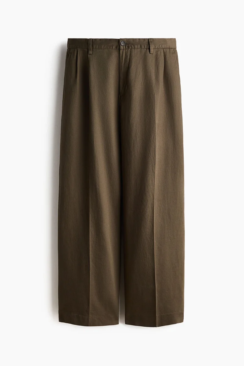 H&M Loose Fit Linen-blend trousers