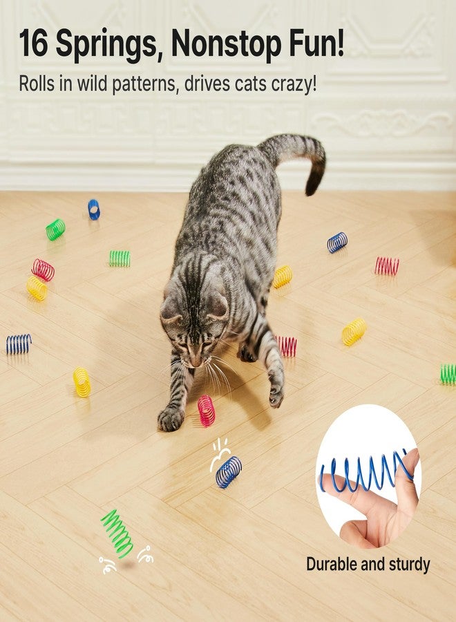 Potaroma Cat Toys Pack for Indoor Cats, 28PCS Interactive Kitten Accessories with Feather Balls, Catnip Mice, Colorful Springs - Starter Kitten Toy Stuff Set, Bored Kitty Must-Have Supplies - Image 4