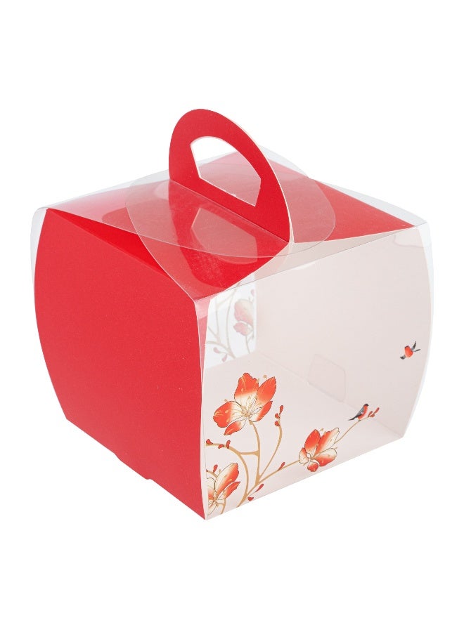 Restaurantware 4 Inch x 4.25 Inch Individual Cupcake Boxes, 100 Disposable Cupcake Display Boxes - With Handle, Bird Accent, Clear Plastic Single Cupcake Containers, For Weddings Or Birthdays - Image 2