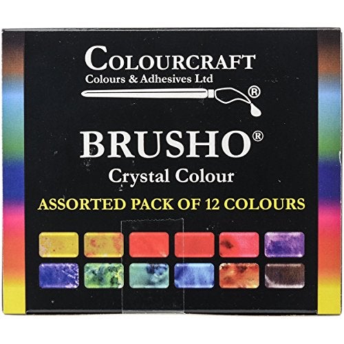 Brusho by Colourcraft BRU85000 Brusho Crystal Set 12 Color Colour - Image 1