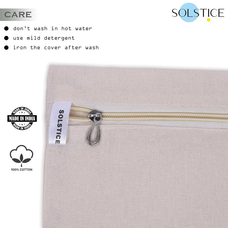 Solstice Cotton Big Saree Covers / Bags For Storage Single (18 X 15 Inches) For Big Silk Sarees, Lehengas, Clothes With Zipper Closure (Without Window - Pack Of 10), Beige - Image 3