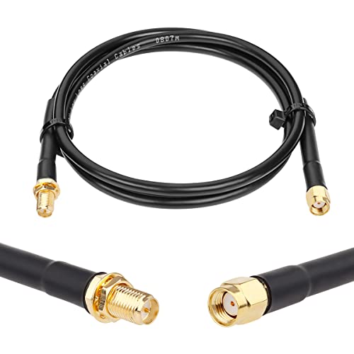 XRDS -RF RP-SMA Male to RP-SMA Female Coax Cable, XRDS -RF 3ft Low Loss RG58 RP-SMA WiFi Antenna Extension Coax Cable for WiFi LAN Router Wireless Network Card Adapter - Image 1