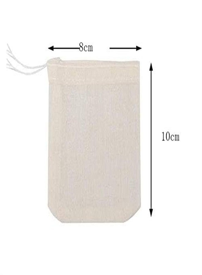 HLLMX Duehut HLLMX 20 PCSReusable Tea Bag Spice Bags Muslin Bags Unbleached for Herbs Tea Coffee Cooking Brewing Straining Cheesecloth Bone Broth Brew Bags Soup Gravy Broth Stew Bags - Image 3
