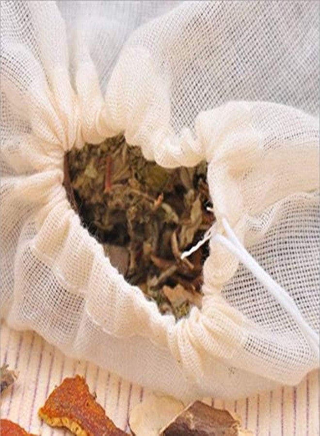 HLLMX Duehut HLLMX 20 PCSReusable Tea Bag Spice Bags Muslin Bags Unbleached for Herbs Tea Coffee Cooking Brewing Straining Cheesecloth Bone Broth Brew Bags Soup Gravy Broth Stew Bags - Image 5
