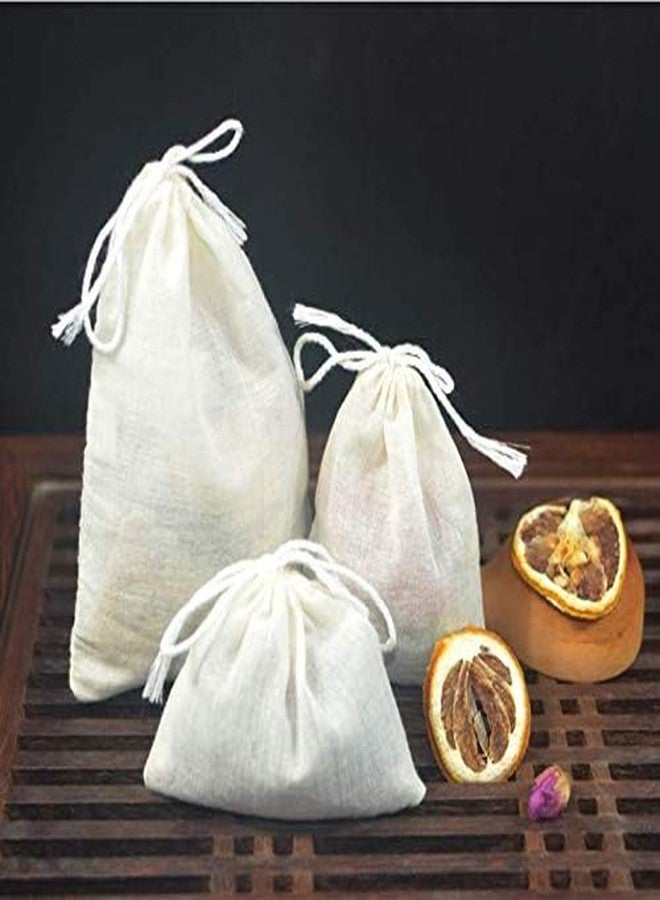 HLLMX Duehut HLLMX 20 PCSReusable Tea Bag Spice Bags Muslin Bags Unbleached for Herbs Tea Coffee Cooking Brewing Straining Cheesecloth Bone Broth Brew Bags Soup Gravy Broth Stew Bags - Image 4