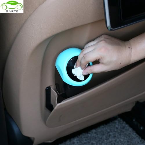 SARTE Car Mini Dustbin With Lid Perfect For Car Trash Bin And Dustbin Holder For Car (Pack of 1) - Image 3