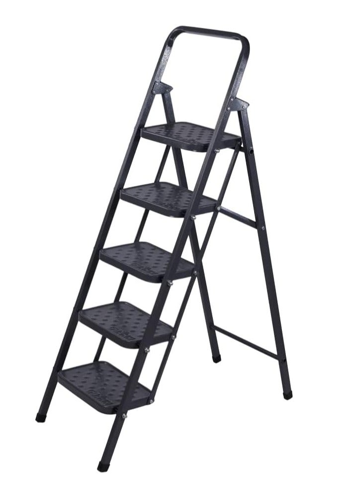 5-Step Wide Ladder, Dark Grey, Size L, L-WD-5 - Image 1