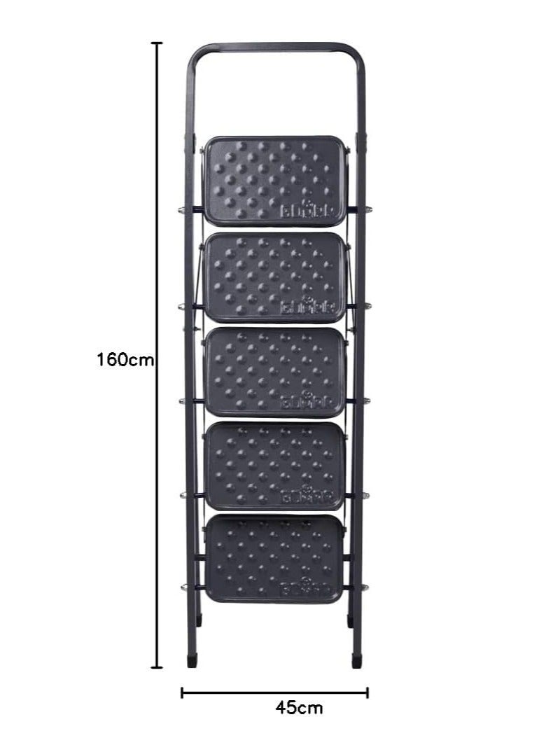 5-Step Wide Ladder, Dark Grey, Size L, L-WD-5 - Image 2