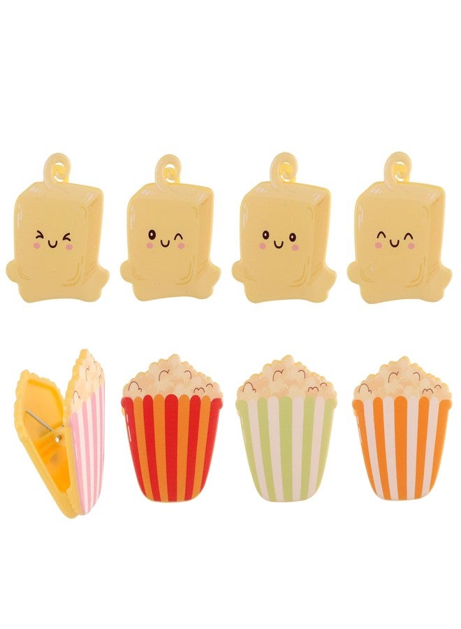 COOK WITH COLOR Cute & Funny Snack Clips - Magnetic Kitchen & Food Clips - Airtight Seal for Food Storage, Popcorn, Pack of 8 - Image 1