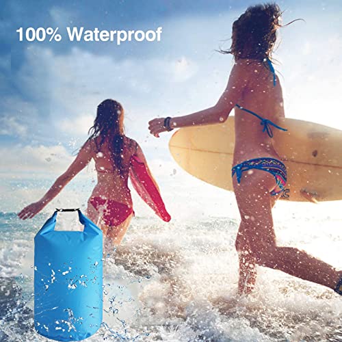 CMCOOPLX 10L20L40L70L Waterproof Dry Bags Lightweight Canoe Storage Bags for Kayaking Rafting Boating Hiking Camping Travel Fishing Sea Swimming Blue 20L - Image 3