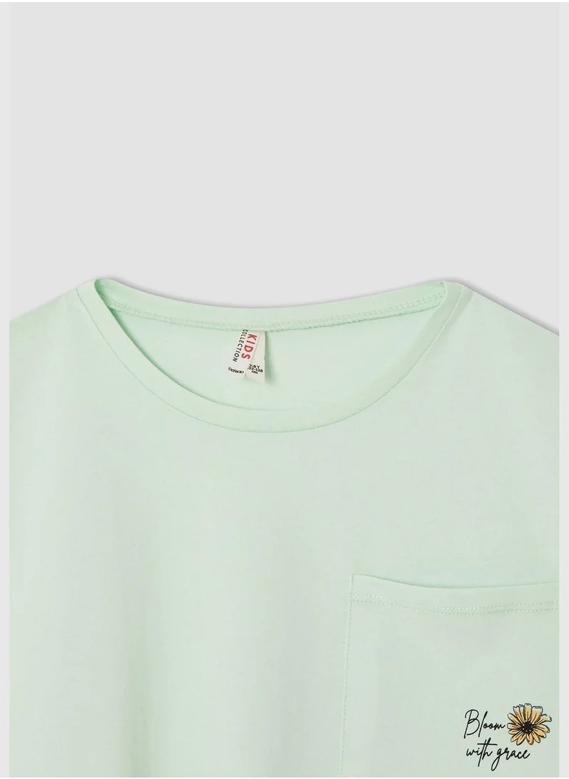 DeFacto Oversize Fit Lemon Print Short Sleeve Tshirt