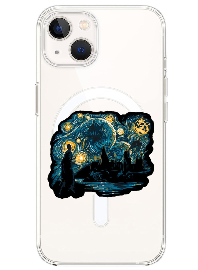Theodor Magnetic Case for iPhone 13 6.1-inch Compatible with MagSafe Wireless Charging, Shockproof Phone Bumper Cover Starry nights - Image 1