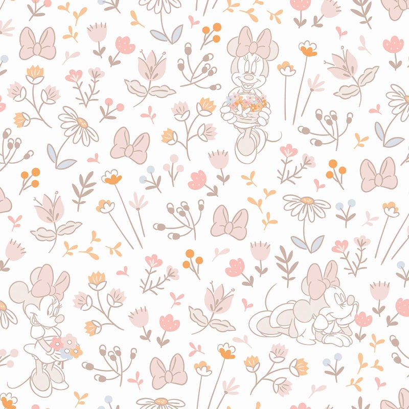 RoomMates Disney Minnie Mouse Pink Peel and Stick Wallpaper, RMWS1271 - Image 1