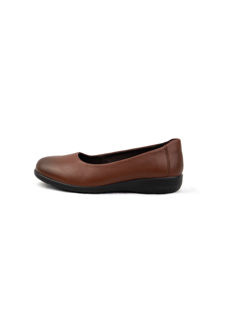 Gladiator GL 5014-3 Women’s Genuine Leather Comfort Flats – Brown | Office & Formal Wear Shoes - Image 2