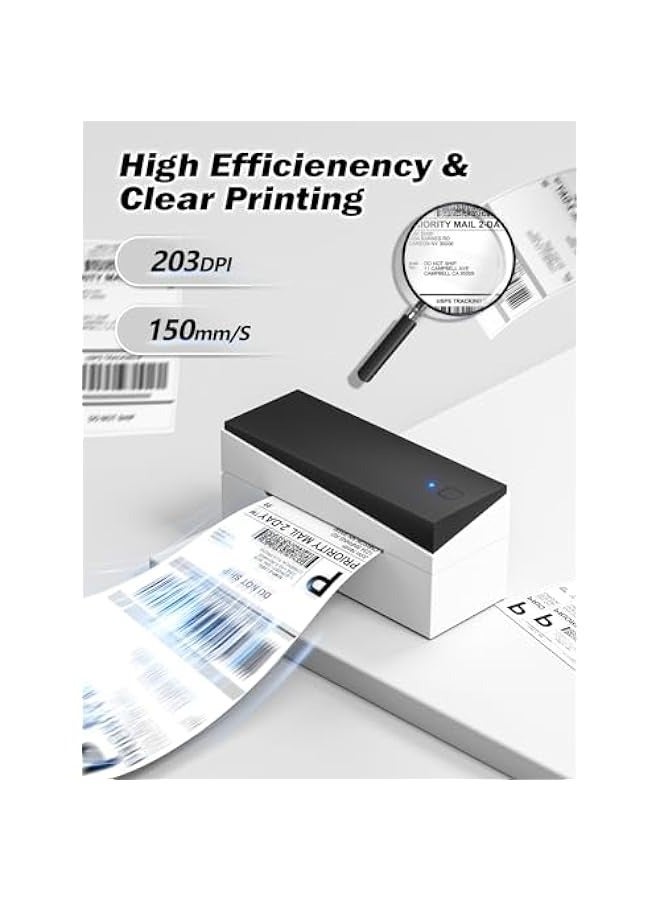 phomemo Bluetooth Shipping Label Printer, Thermal Label Printer 4x6, Label Printer for Small Business Shipping Packages 249BT Support Android, iOS, Windows - Image 5