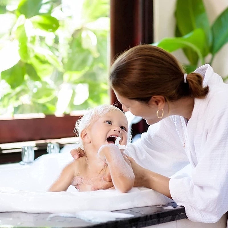 HEMIZA U Shaped Toothbrush for Kids Manual Whitening Toothbrush Silicone Brush Head for Kids Children Infant Toothbrush For 2-6 Years Mouth-Cleaning (Pack of 2) - Image 5