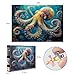 Lirches 1000 Piece Puzzle for Adults Deep Blue Octopus Jigsaw Puzzle Intricate Underwater Art Adult Challenge Includes Poster Storage Box - Image 4