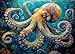 Lirches 1000 Piece Puzzle for Adults Deep Blue Octopus Jigsaw Puzzle Intricate Underwater Art Adult Challenge Includes Poster Storage Box - Image 2