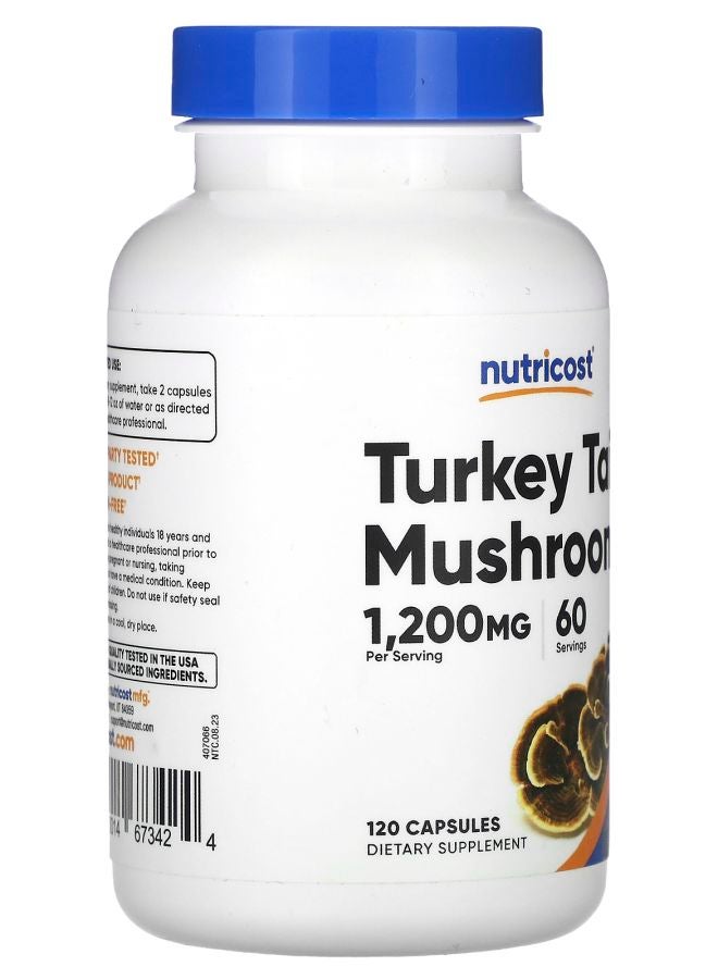 Nutricost Turkey Tail Mushroom 120 Capsules (600 mg per Capsule) - Image 2