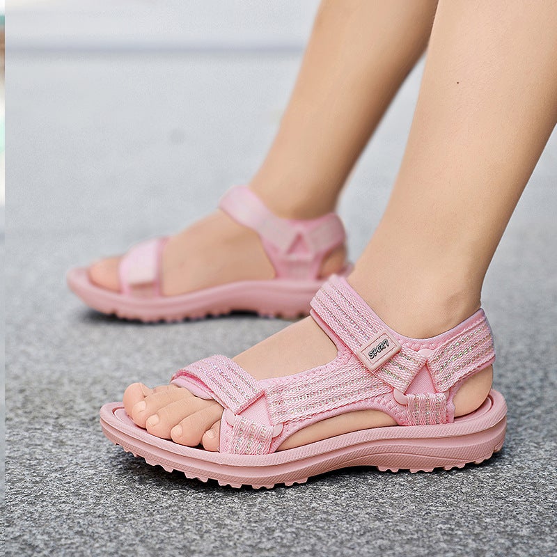 Girls' Sandals New Style Boys' Middle And Large Children'S Girls' Children'S Sports Beach Shoes Soft Soles - Image 5