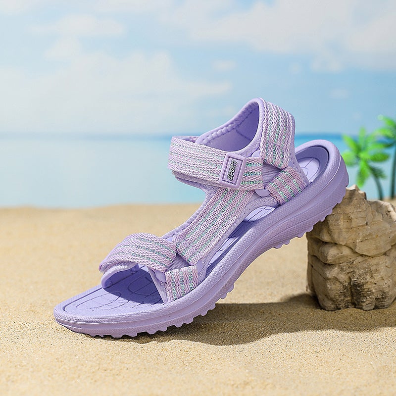 Girls' Sandals New Style Boys' Middle And Large Children'S Girls' Children'S Sports Beach Shoes Soft Soles - Image 3