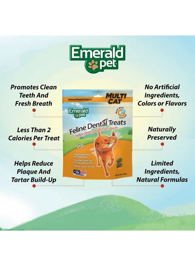 Emerald Pet Feline Dental Treats  Tasty And Crunchy Cat Dental Treats Grain Free  Natural Dental Treats To Clean Cat Teeth, Freshen Cat Breath, And Reduce Plaque And Tartar Buildup  Chicken Treats, 32 Oz - Image 4