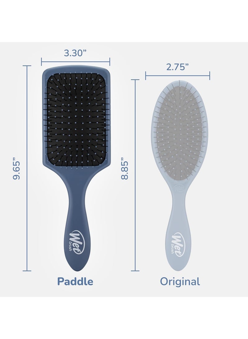 Wet Brush Paddle Detangler Hair Brush, Elemental Blue - Ultra-Soft IntelliFlex Bristles with AquaVent – Great For Hair Treatments - Pain-Free Brush For Women, Men, Wet Dry Damaged Hair - Image 4