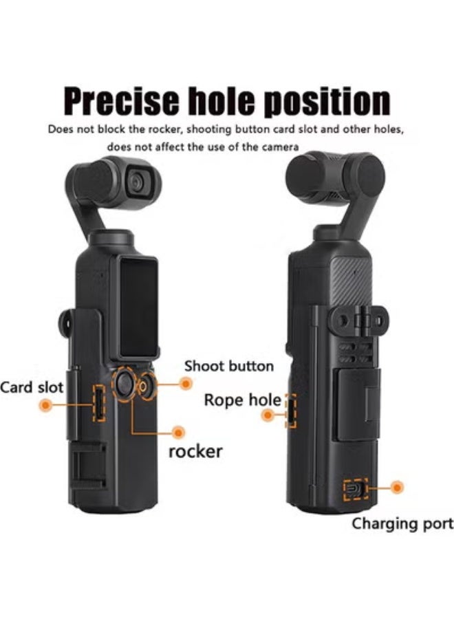 سني لايف محول تمديد الكاميرا لـ DJI Osmo Pocket 3 قفص واقٍ للحذاء البارد وميكروفون خفيف حامل ثلاثي القوائم وحامل حقيبة الظهر ومشبك الدراجة ومقبض ملحقات الإطار لجيب Osmo 3 - Image 5