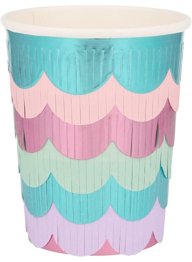 Meri Meri Meri Meri Mermaid Scalloped Fringe Cups  - Image 1