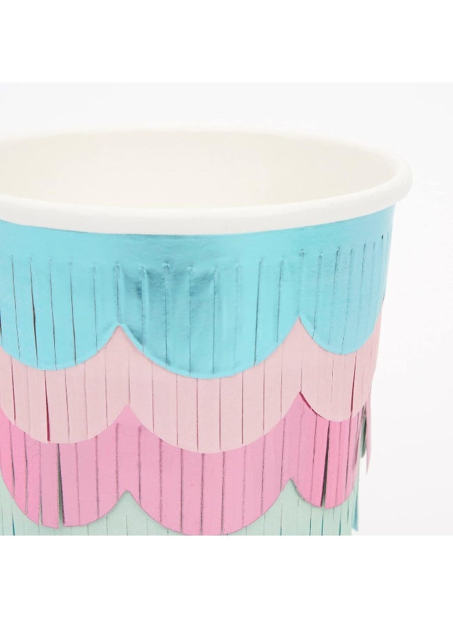 Meri Meri Meri Meri Mermaid Scalloped Fringe Cups  - Image 2