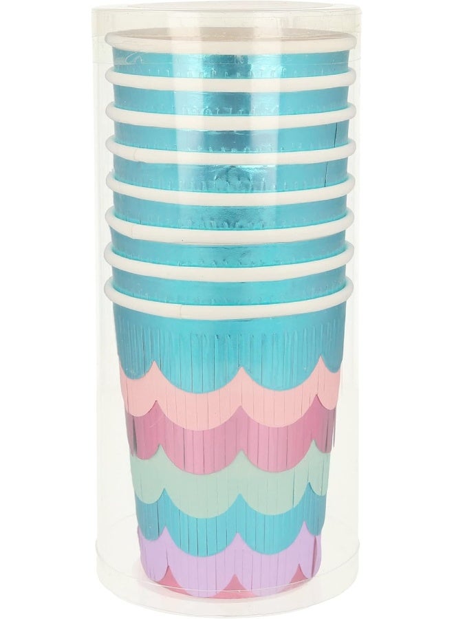 Meri Meri Meri Meri Mermaid Scalloped Fringe Cups  - Image 3