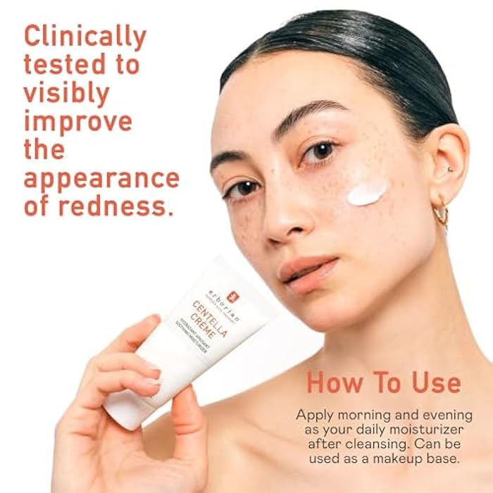 Erborian Centella Cream, Soothing Moisturizer, Hydrates for Glowy, Smooth Skin with Shea Butter with Hyaluronic Acid & Glycerin, Korean Skincare - Image 4