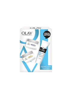Olay Natural Beauty Box Day Cream + Night Cream + Face Wash 