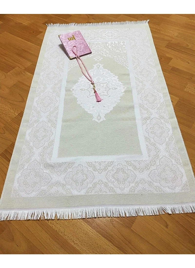 ديلكس Gift Dowry Bundle Taffeta Fringed Prayer Rug Set