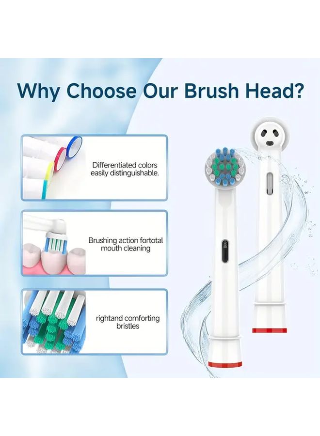 Replacement Electric Toothbrush Head Soft Bristles Random Color 1pc Round Head Design Compatible With Oral B Models - Image 4