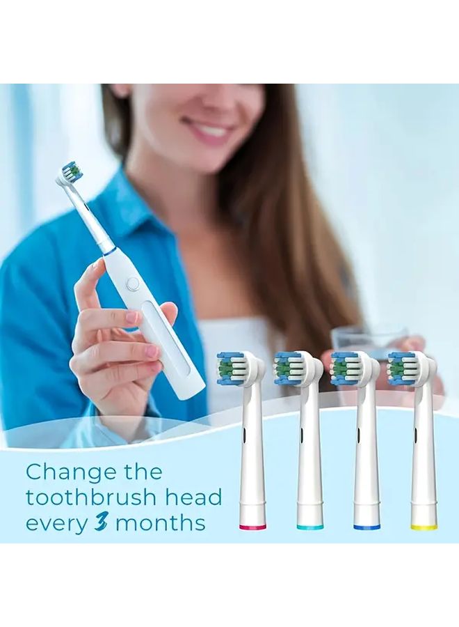 Replacement Electric Toothbrush Head Soft Bristles Random Color 1pc Round Head Design Compatible With Oral B Models - Image 1
