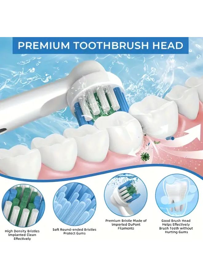 Replacement Electric Toothbrush Head Soft Bristles Random Color 1pc Round Head Design Compatible With Oral B Models - Image 2