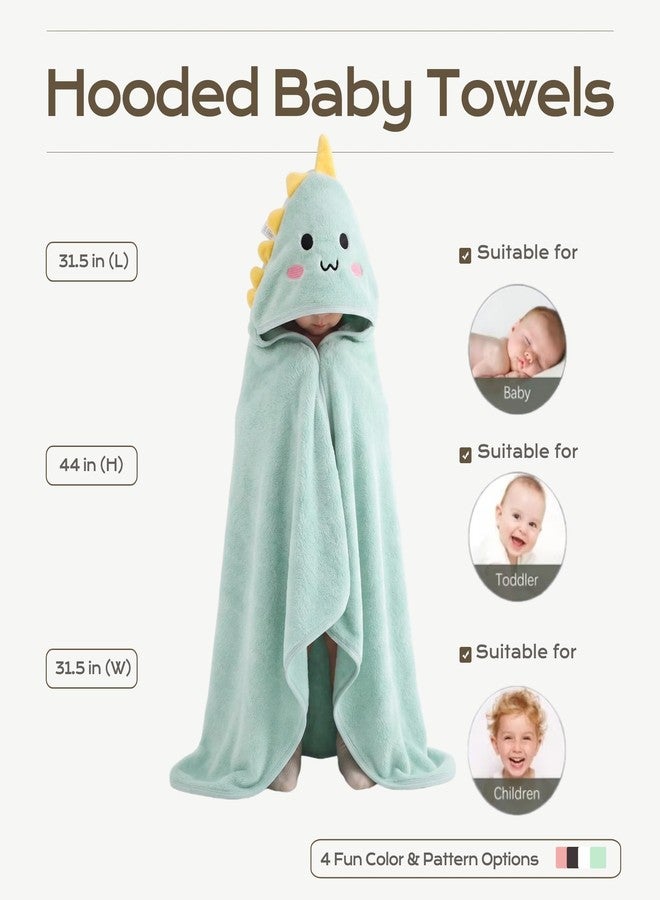 SEVDO 12-Piece Baby Towels Set - 4 Hooded Bath Towels + 8 Washcloths - Image 3