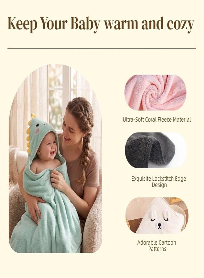 SEVDO 12-Piece Baby Towels Set - 4 Hooded Bath Towels + 8 Washcloths - Image 5