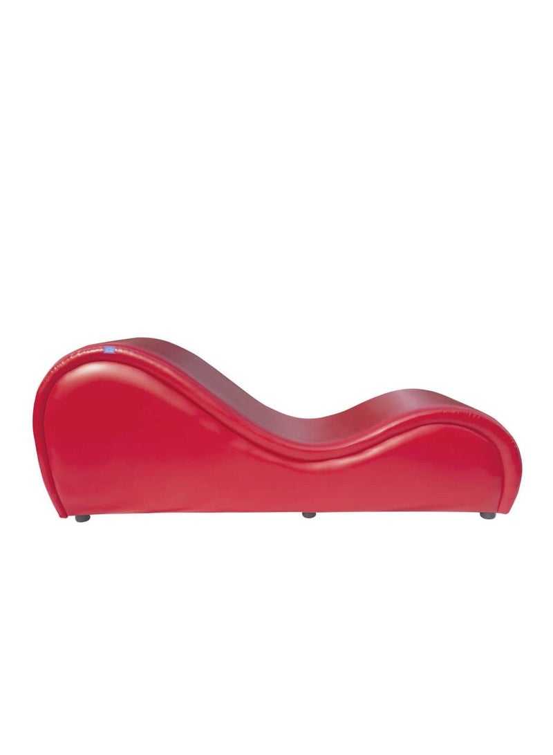 HORSE MATTRESS Leather Chaise Longue Very Comfortable 1-Seater Sofa With Modern Design For Living Room And Bedroom 70x180x50 cm- Red - Image 1