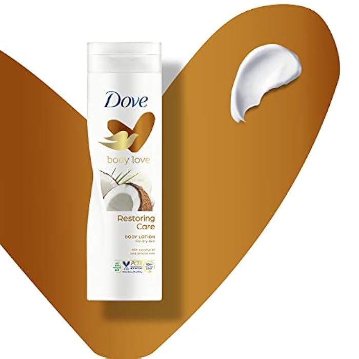 Dove Body Love Restoring Care Body Lotion, made with 100 percent Natural Oils, Coconut Oil and Almond Milk, up to 72 hours of Moisturization, 400ml - Image 4