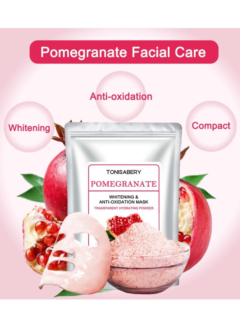 TONISABERY مسحوق قناع الوجه من قشر الرمان للتقشير والتفتيح ومضاد للأكسدة 20 جرام - Image 2