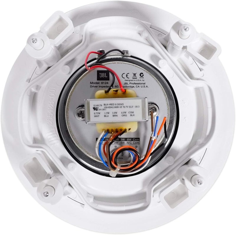 JBL 8124  FullRange InCeiling Loudspeaker with 70 Volt100 Volt Taps 4 Pack - Image 4