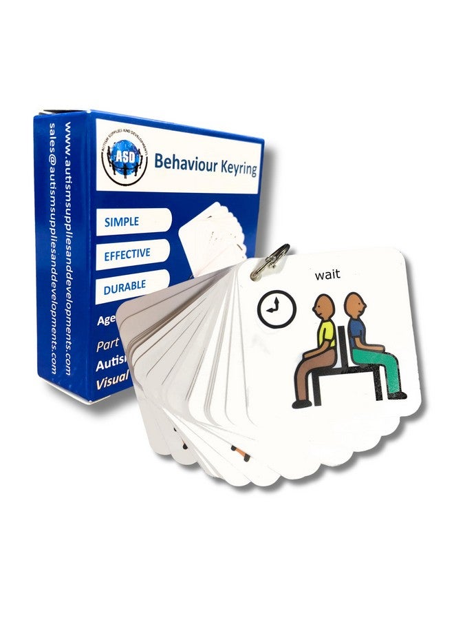 Autism Supplies And Developments Behavior Keyring Lanyard Aba Therapy Materials Premium Plastic Material Special Education Classroom Supplies Autism Learning Materials (English)  - Image 1