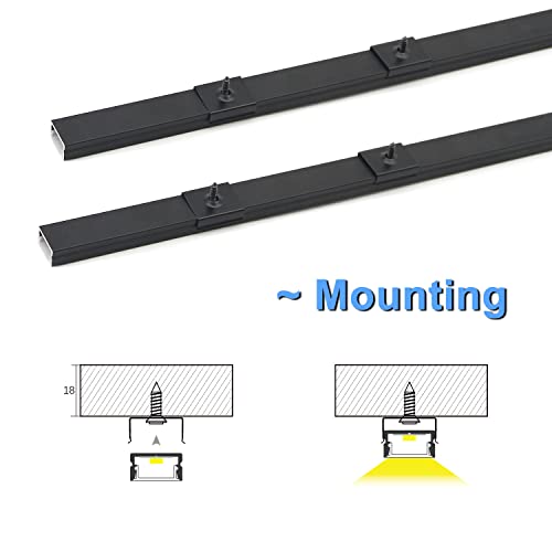 VST 6Pack 1ft/0.3m U-Shape LED Aluminum Channel System with Milky Cover, End Caps, Mounting Clips, Fits 3528/2825/5050/5630 LED Strips, Indoor/Outdoor Use, LED Type - Image 4