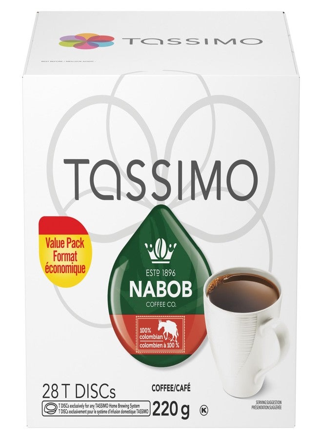 Tassimo Nabob 100% Columbian Coffee Single Serve T-Discs 28 T-Discs Imported from Canada - Image 1