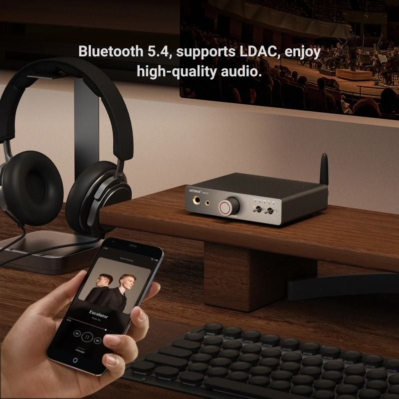 Aiyima Dac-a7 HiFi Headphone Amplifier Es9038q2m USB Audio Decoder Bluetooth 5.4 Preamp 3.5/6.35mm - Image 4